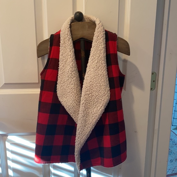 FALL WINTER PLAID FLANNEL VEST - Picture 3 of 6